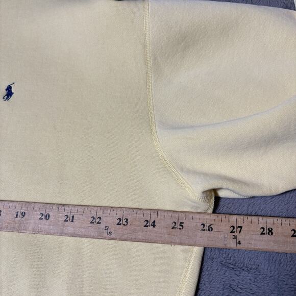 Polo Ralph Lauren Crewneck Pullover Sweatshirt Yellow Men’s Size L Y2K Preppy - Picture 5 of 11